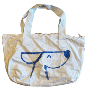 Tell Your Dog I said Hi BlyeCanvas Tote with Dog Illustration